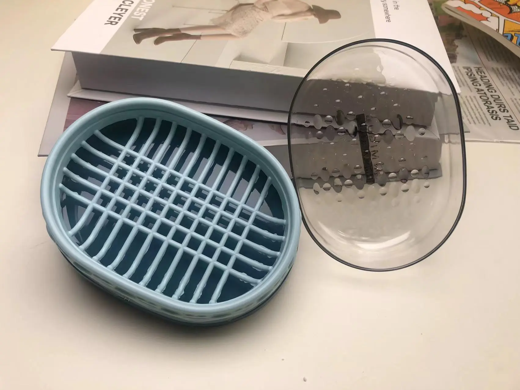 创意塑料香皂盒分体式 沥水 皂盒洗衣皂肥皂架带盖学生宿舍便携式