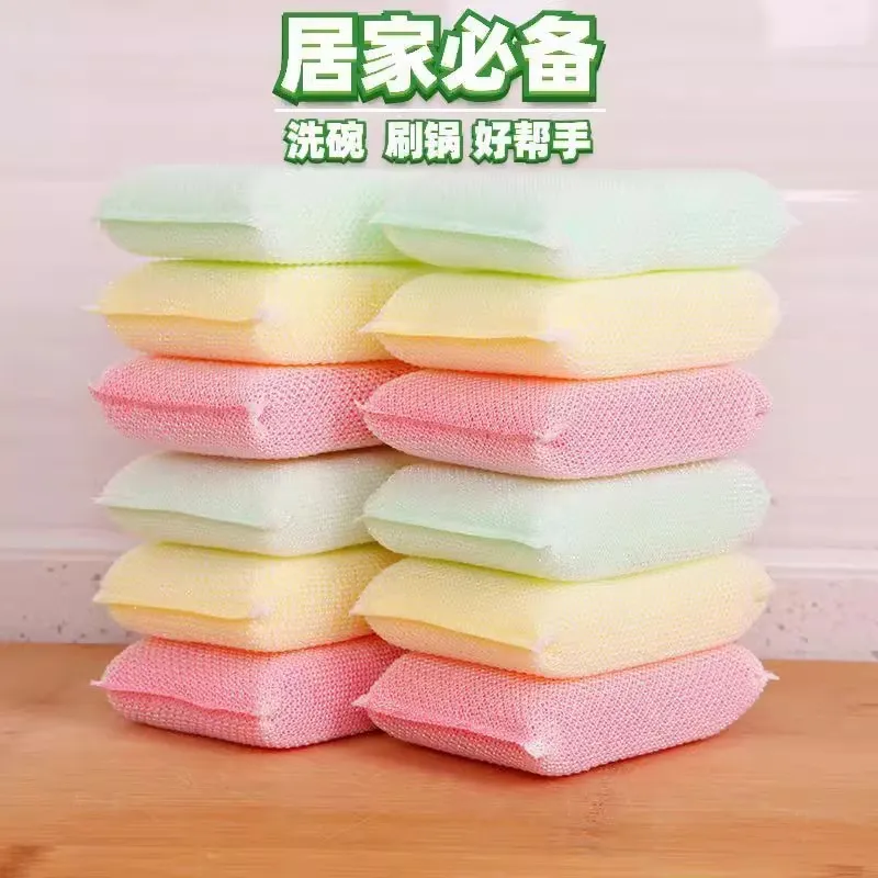 超细纤维洗碗海绵刷双面加厚吸水厨房抹布洗碗刷锅神器海绵擦块刷