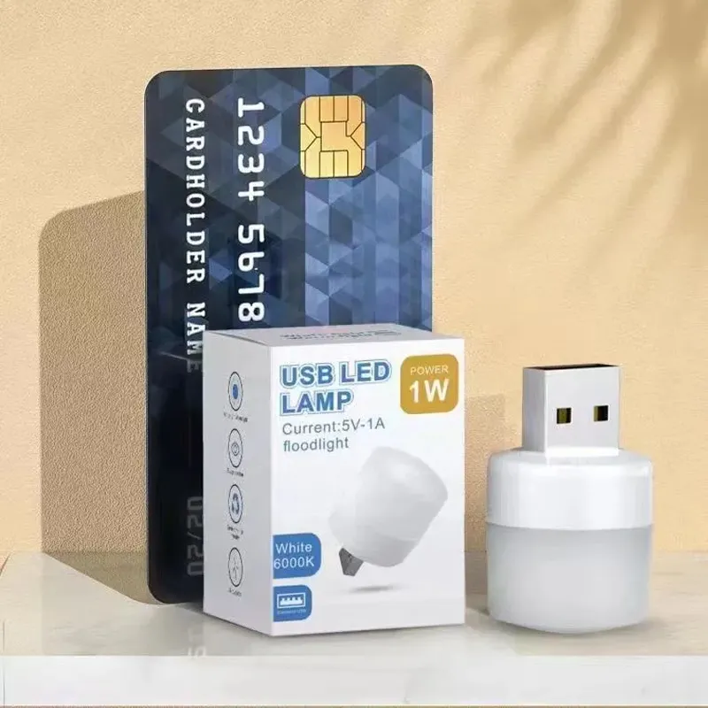 USB圆灯便携式小夜灯迷你小夜灯便携USB灯卧室USB小夜灯LED小夜灯